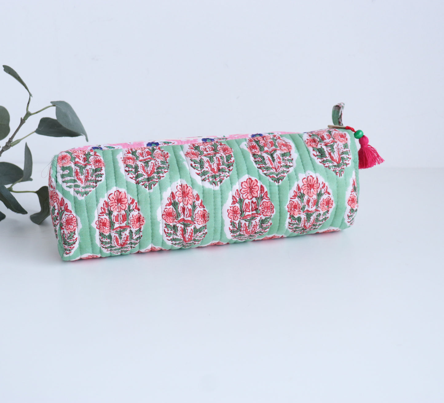 Floral Quilted Pencil Pouch