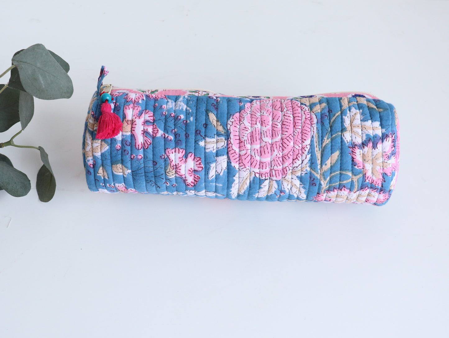 Floral Quilted Pencil Pouch