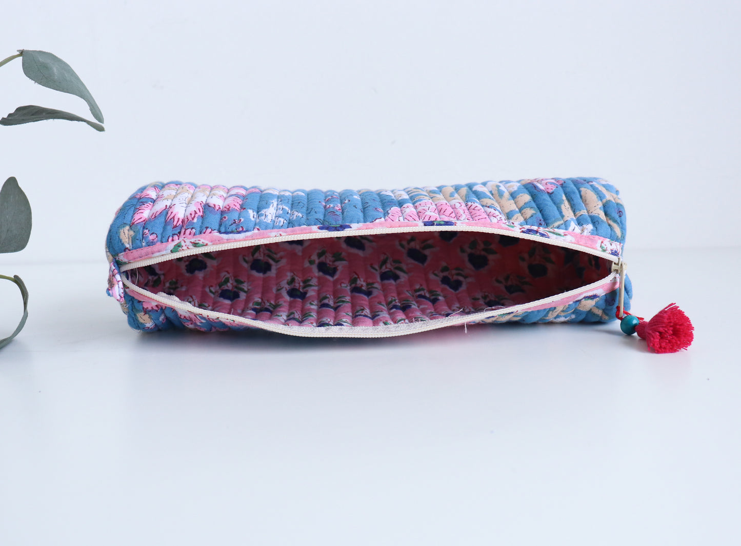 Floral Quilted Pencil Pouch