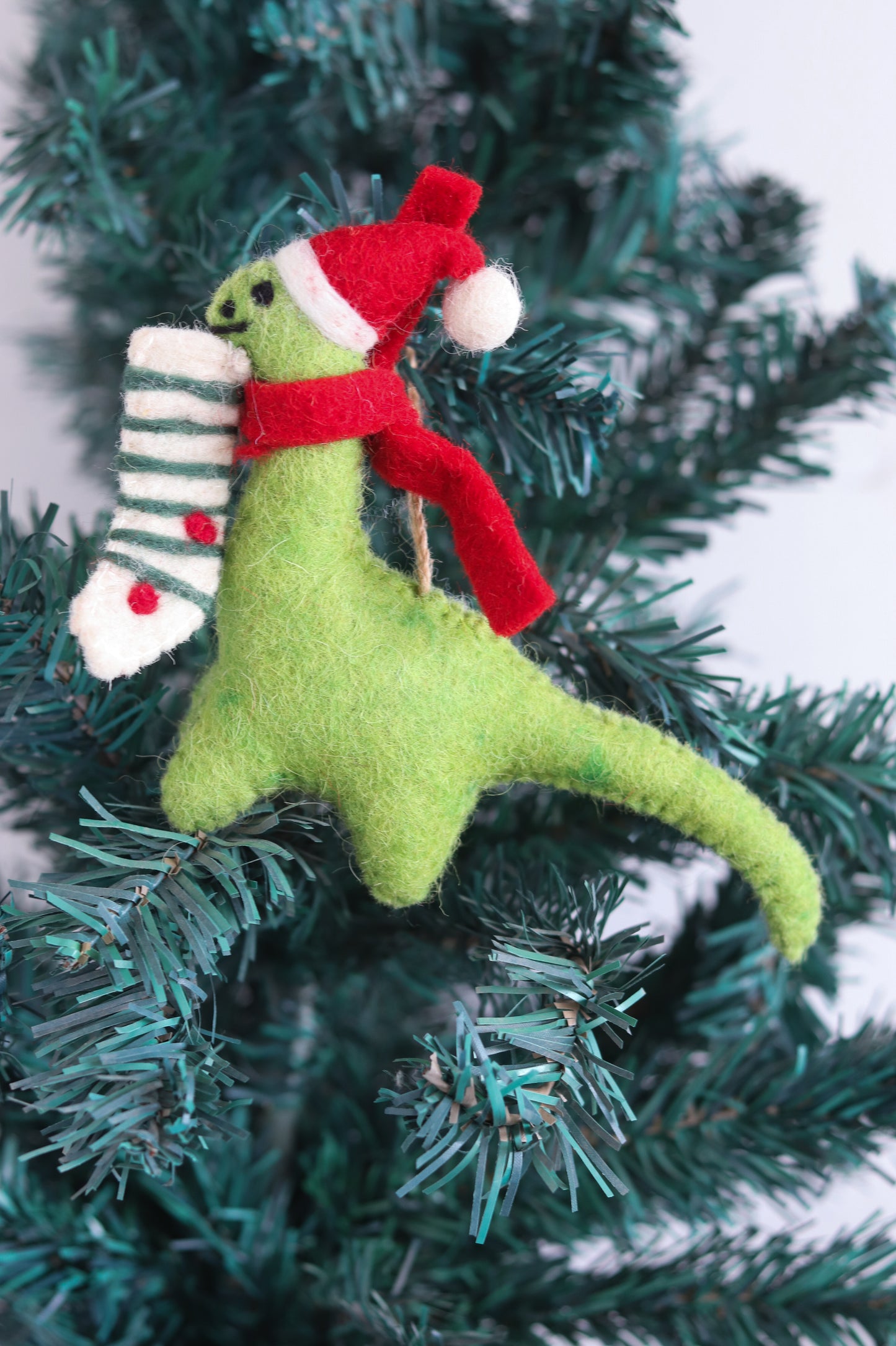 Green Dino Christmas Tree Ornament