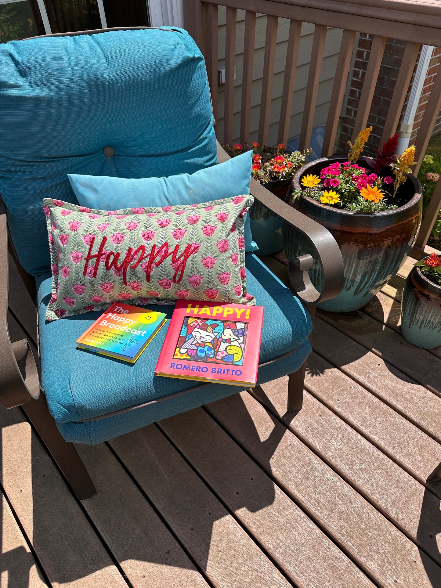 Fun Throw Pillow - Happy