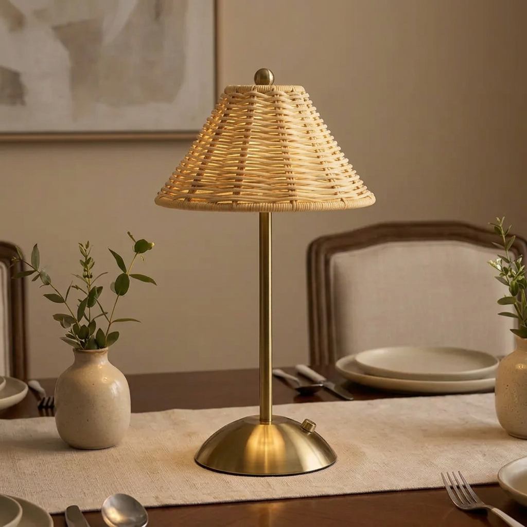 The Aurelia Rattan Table Lamp