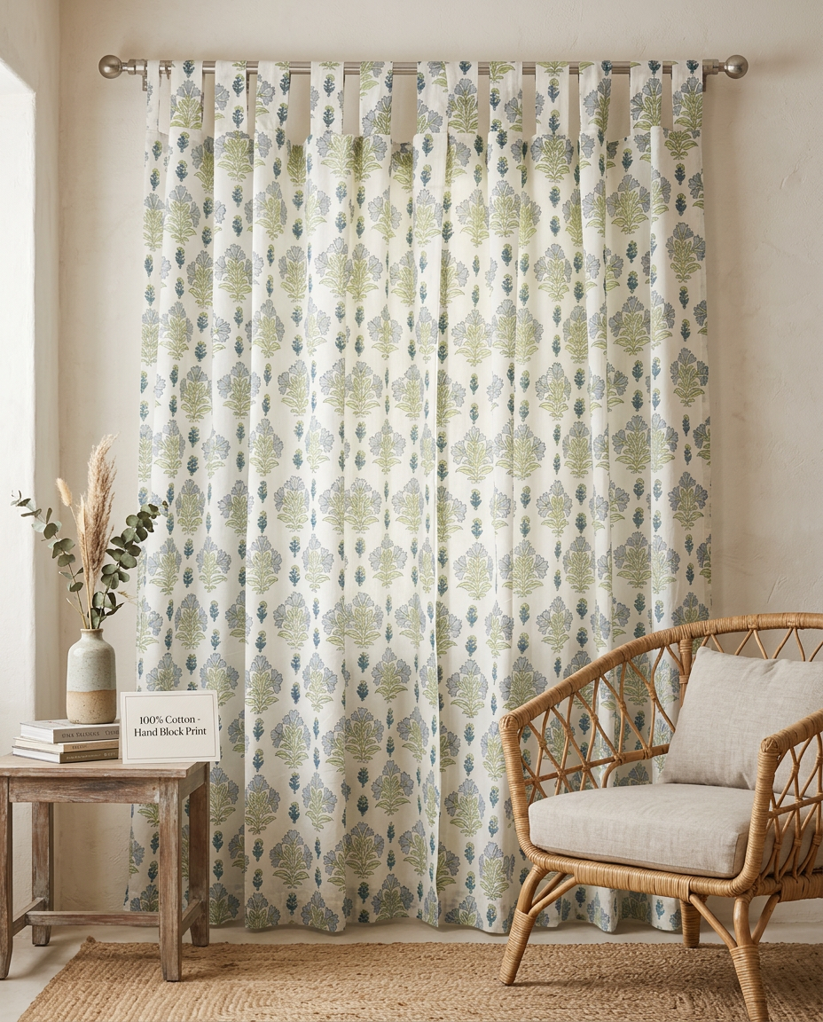 Green Haven Semi-Sheer Curtain