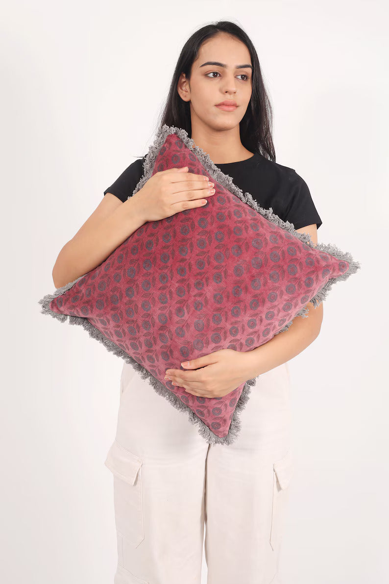Wine Red Pillow Cover