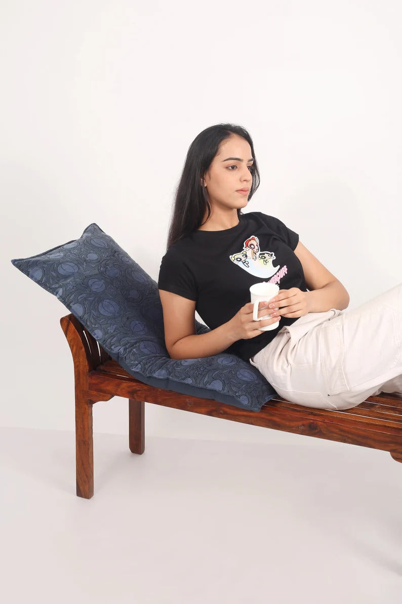 Pomegranate Blue Lumbar Pillow Cover