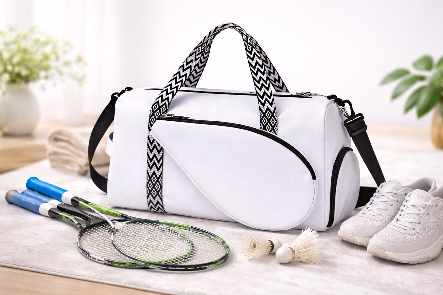 Badminton Racket Bag Oxford Cloth | Large 30–40L Sports Duffel | Lightweight Gym & Travel Bag | Gift for Badminton Players