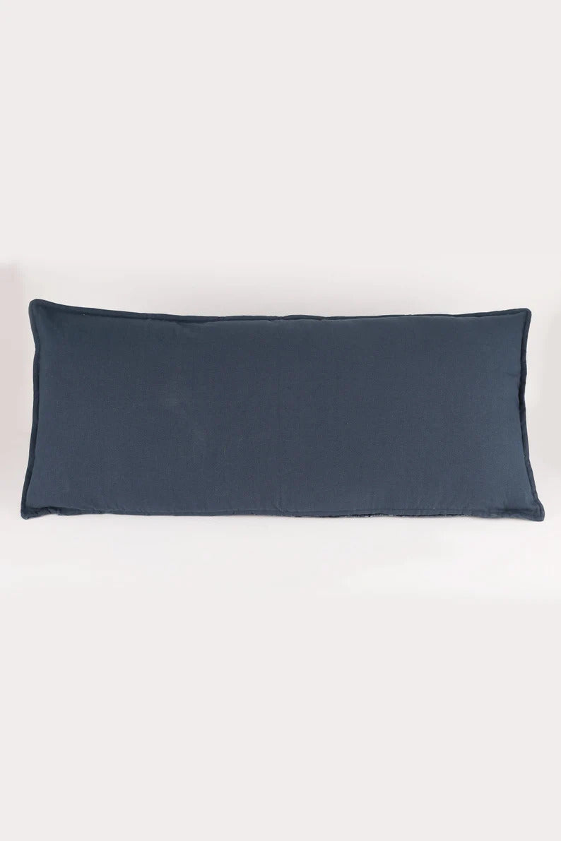 Pomegranate Blue Lumbar Pillow Cover