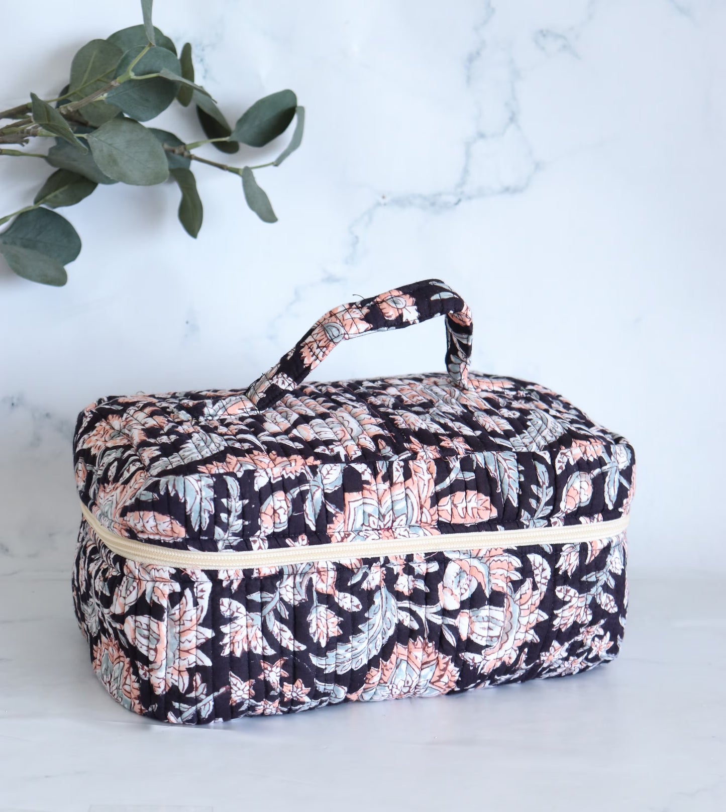 Handcrafted Quilted Vanity Bag