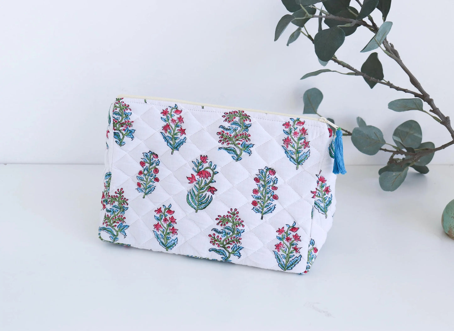 White Waterproof Travel Makeup Bag