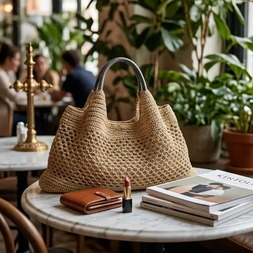Coastal Weave Raffia Tote