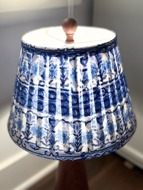 Capri Blue Traditional English Pleat Empire Lampshade