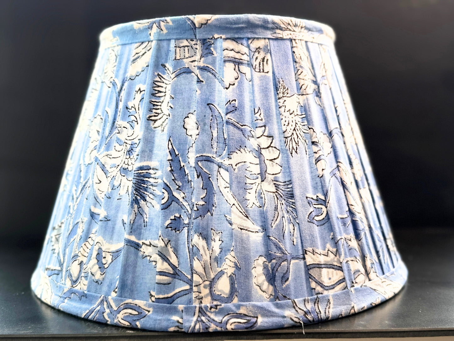 Amalfi Indigo Traditional English Pleat Empire Lampshade