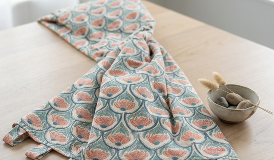 Coral Blush Semi-Sheer Curtain