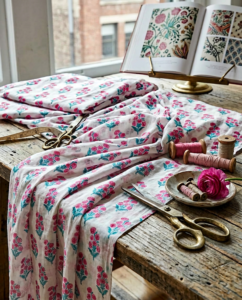 Morning Rose Semi Sheer Curtains