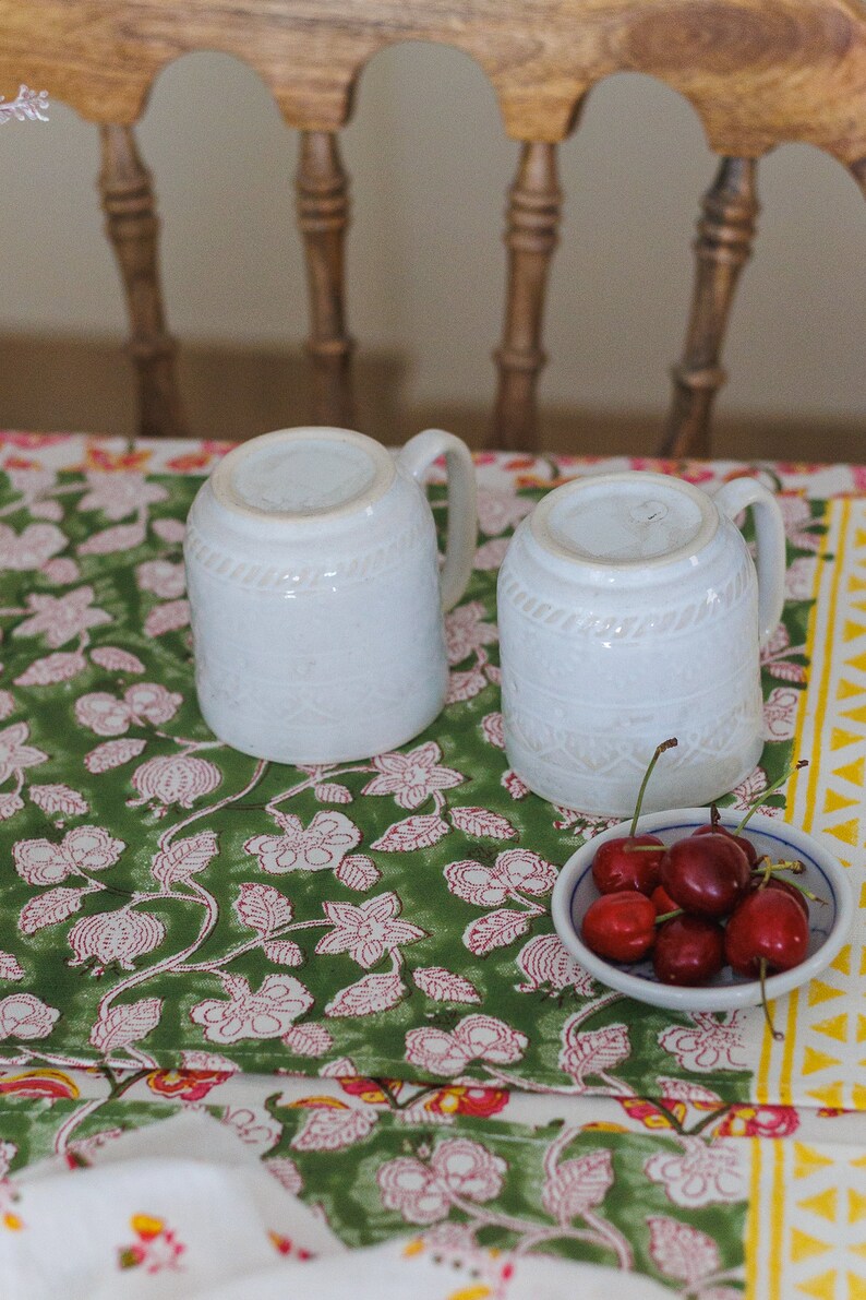 Pomegranate Block Print Placemats - Set of 6