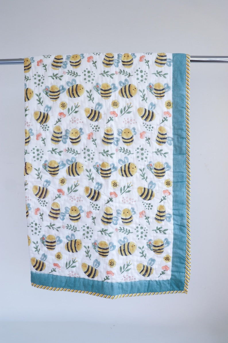 Handmade Bee Toddler Quilt