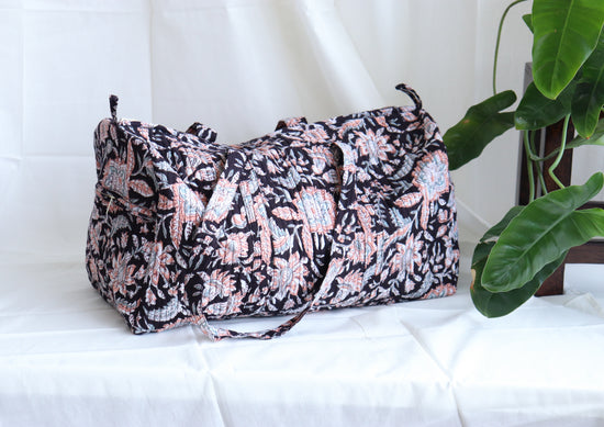 Floral Duffle Bag - Blackcurrant