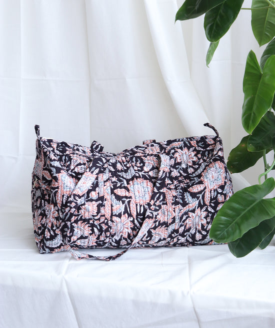 Floral Duffle Bag - Blackcurrant