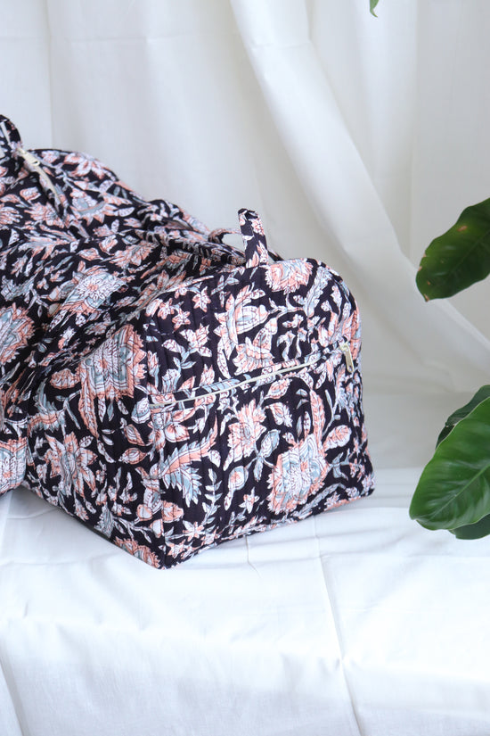Floral Duffle Bag - Blackcurrant
