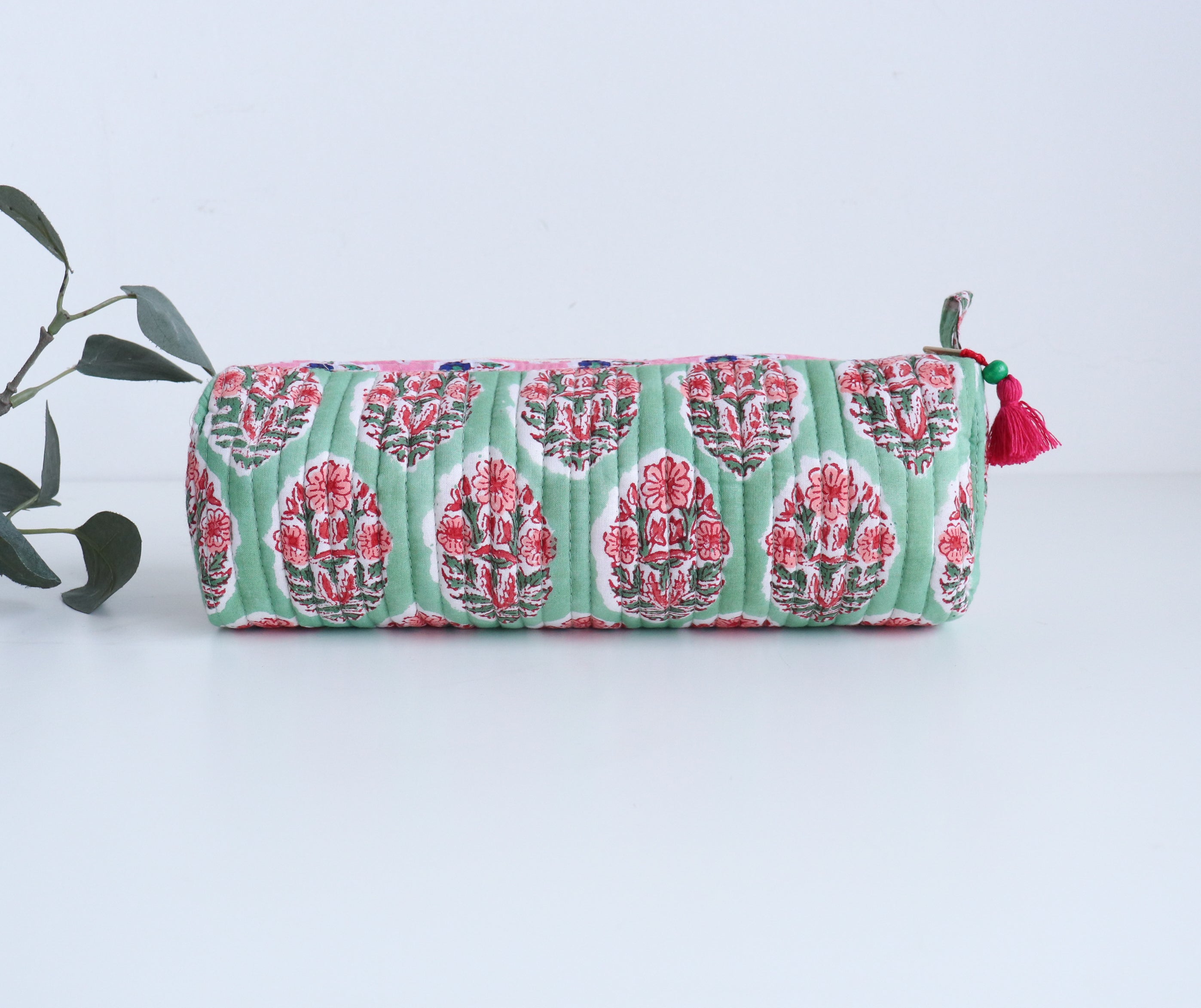 Floral Quilted Pencil Pouch