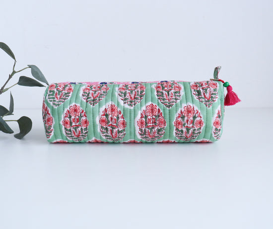 Floral Quilted Pencil Pouch
