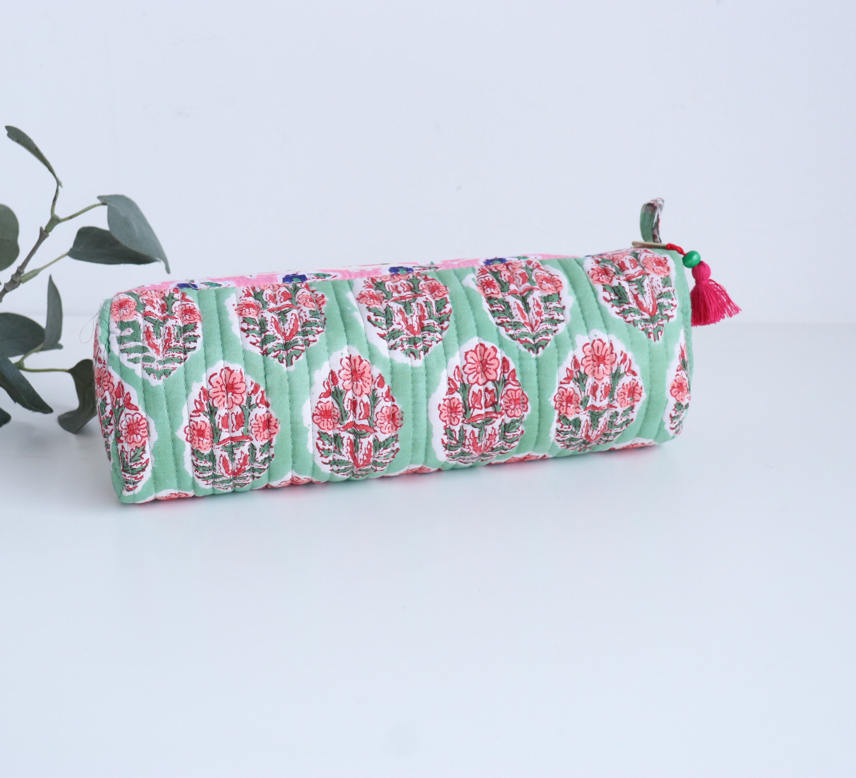 Floral Quilted Pencil Pouch