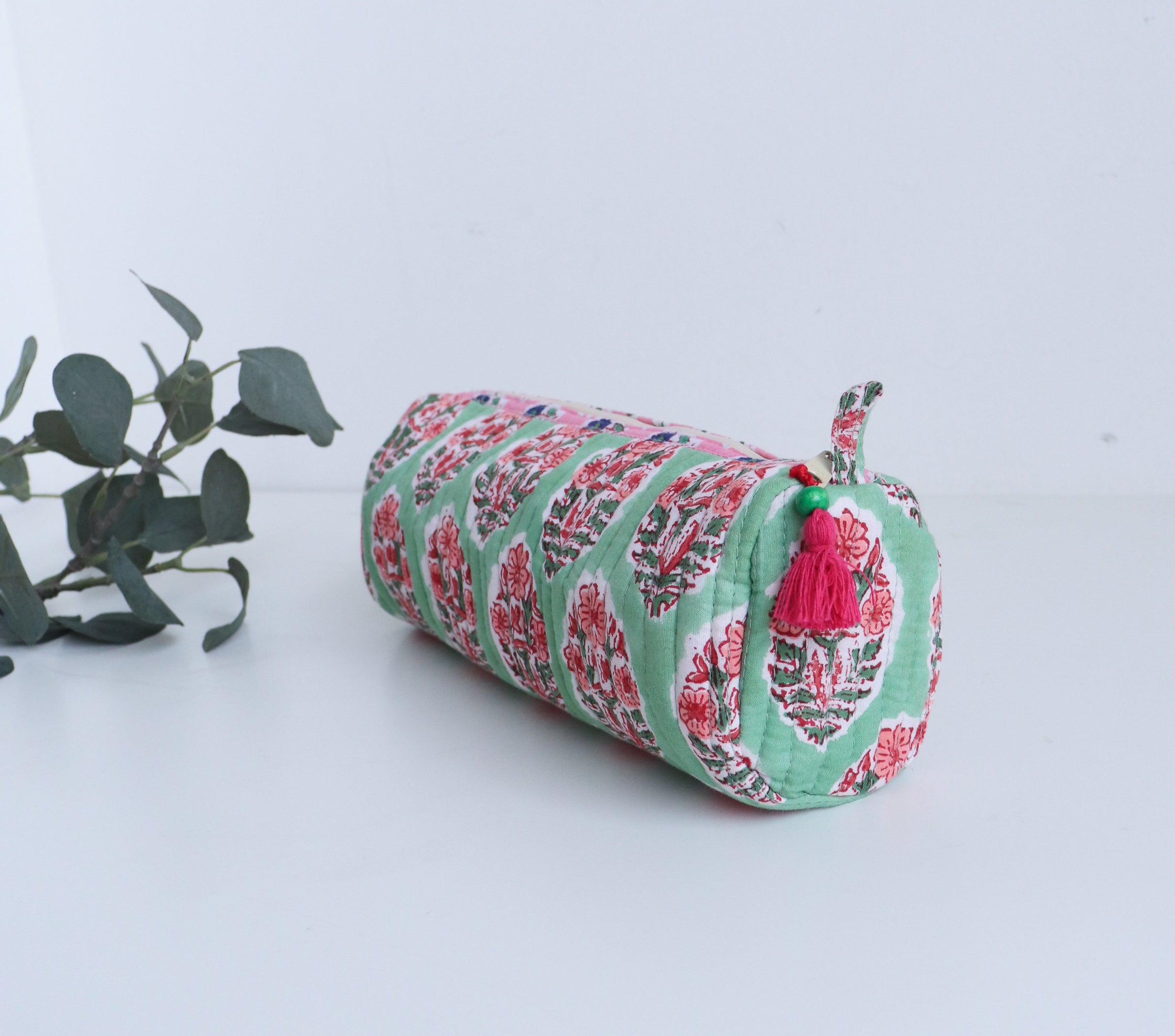 Floral Quilted Pencil Pouch