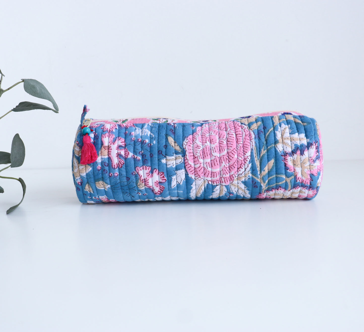 Floral Quilted Pencil Pouch