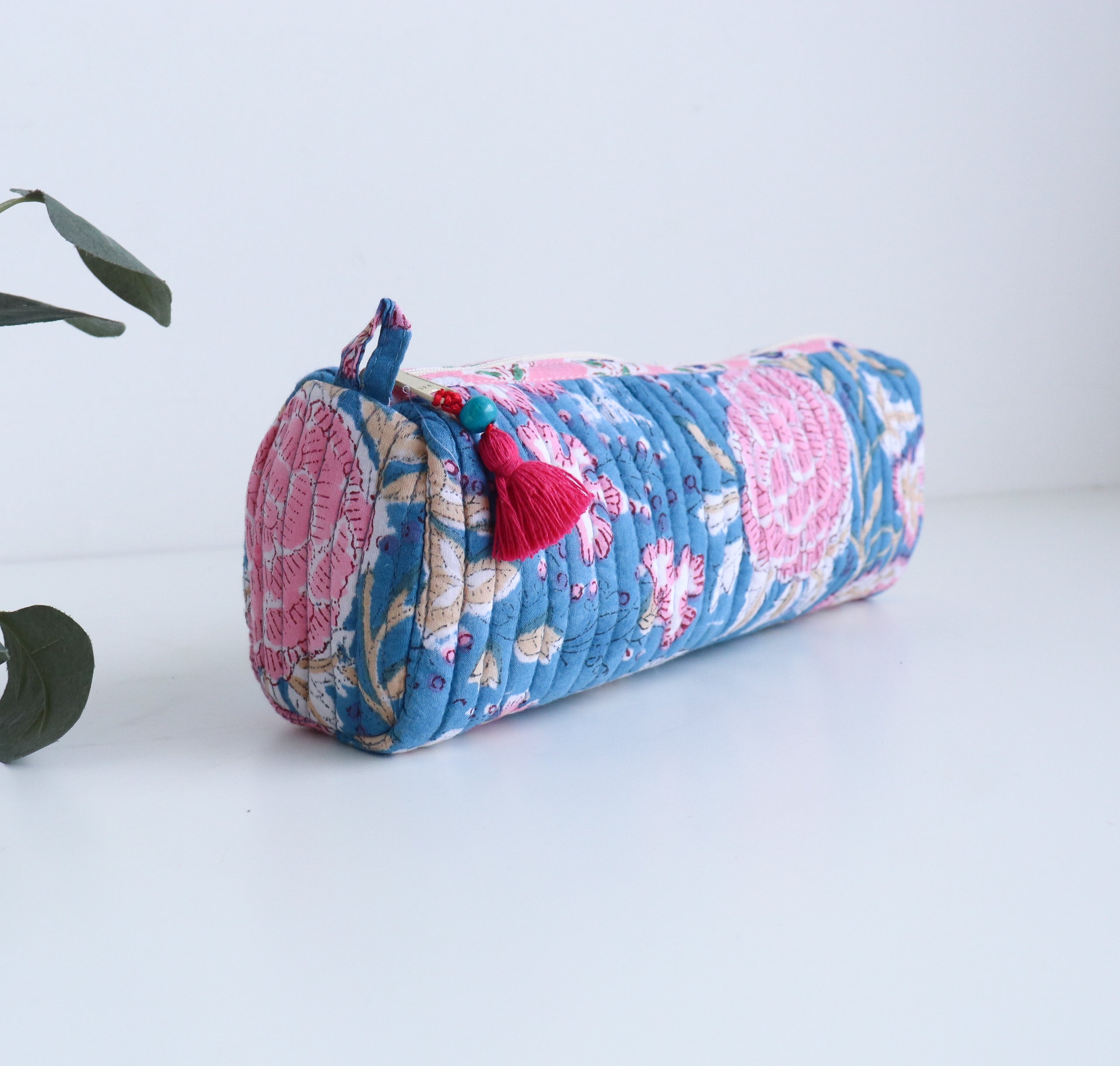 Floral Quilted Pencil Pouch
