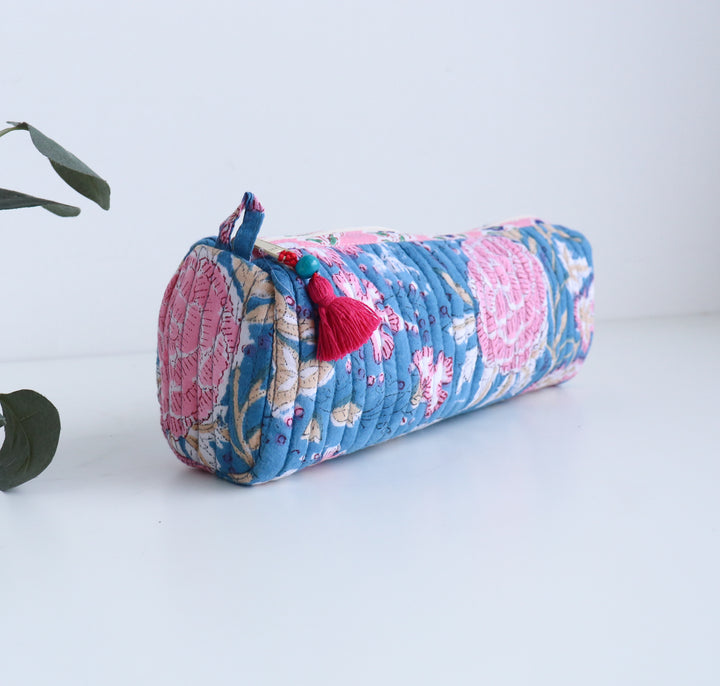 Floral Quilted Pencil Pouch