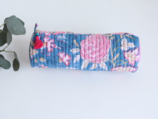 Floral Quilted Pencil Pouch