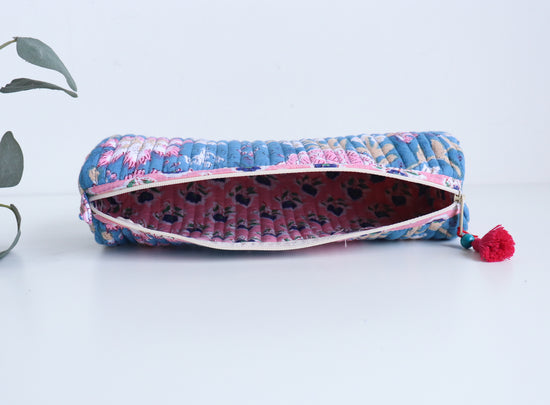 Floral Quilted Pencil Pouch