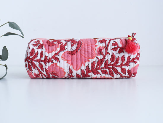Floral Quilted Pencil Pouch
