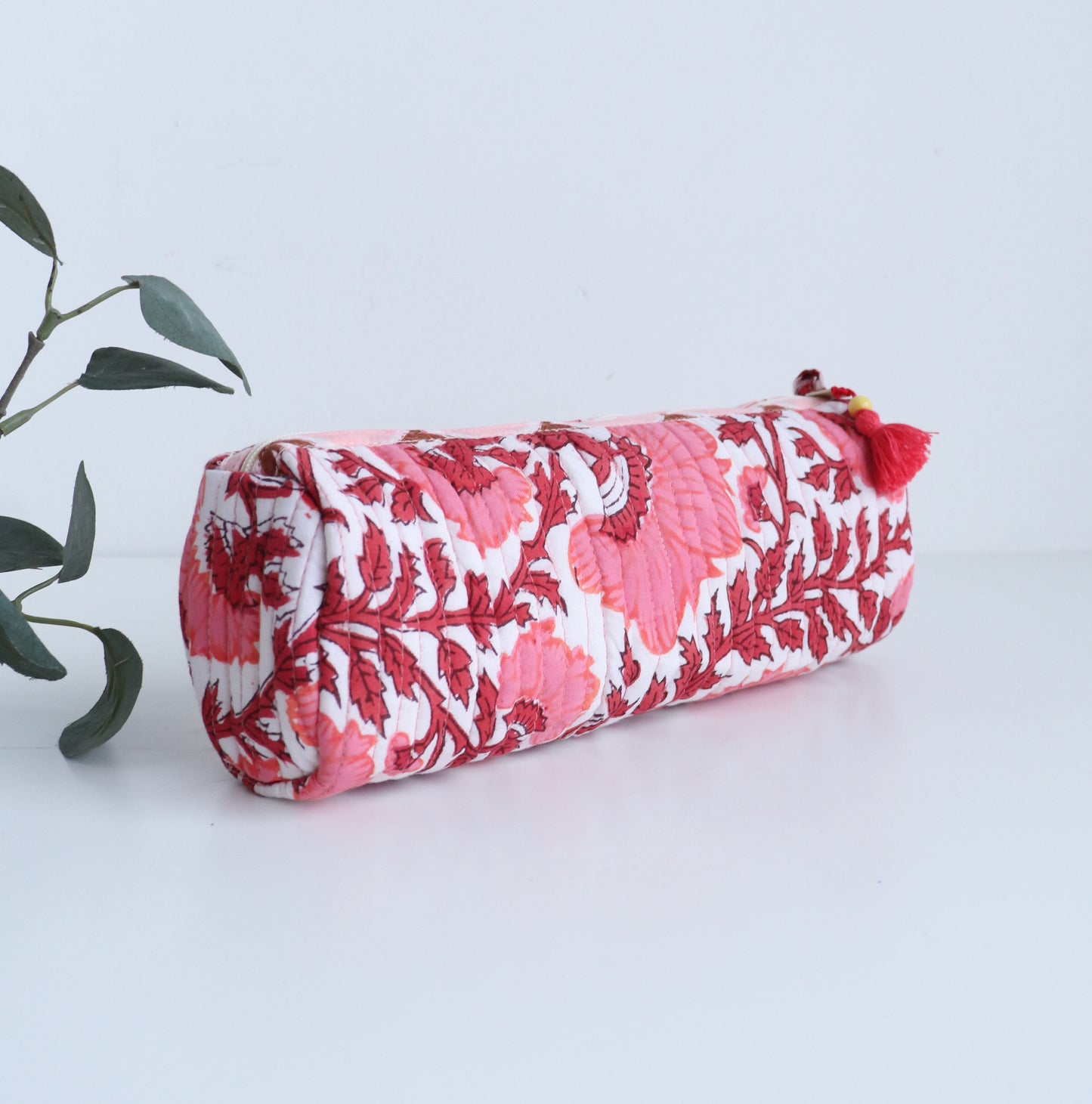 Floral Quilted Pencil Pouch