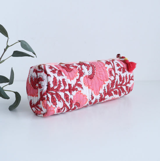 Floral Quilted Pencil Pouch
