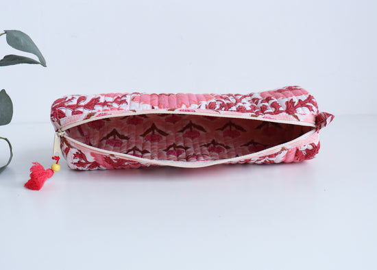 Floral Quilted Pencil Pouch