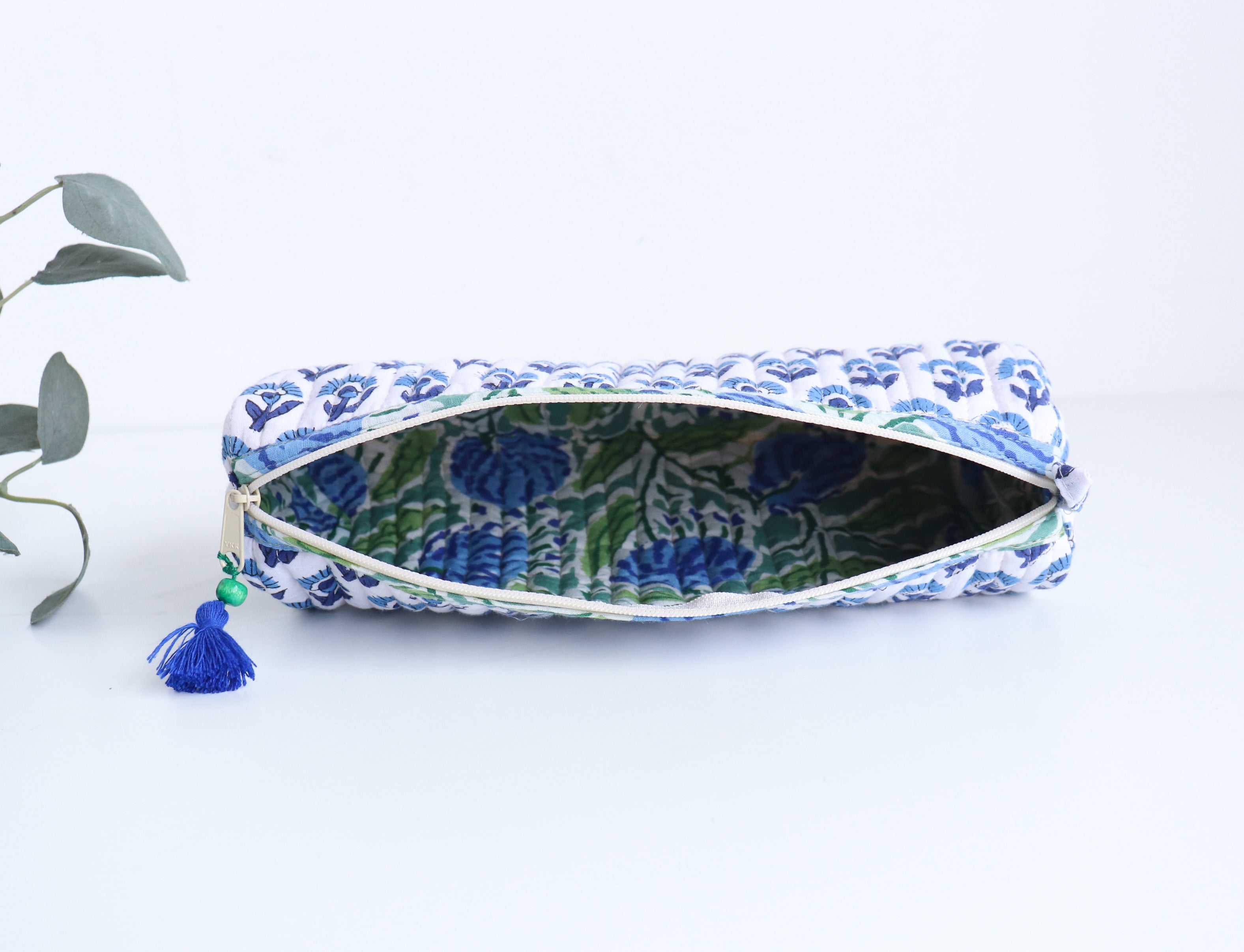 Floral Quilted Pencil Pouch