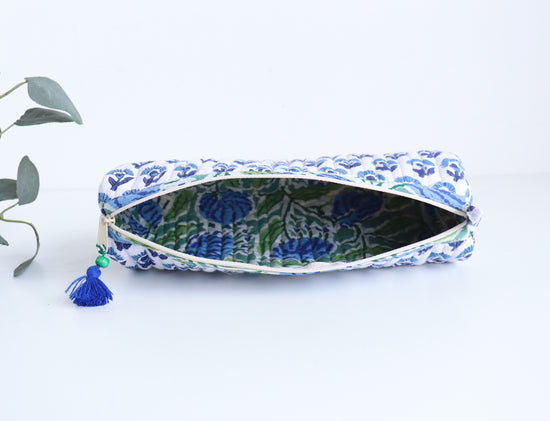 Floral Quilted Pencil Pouch