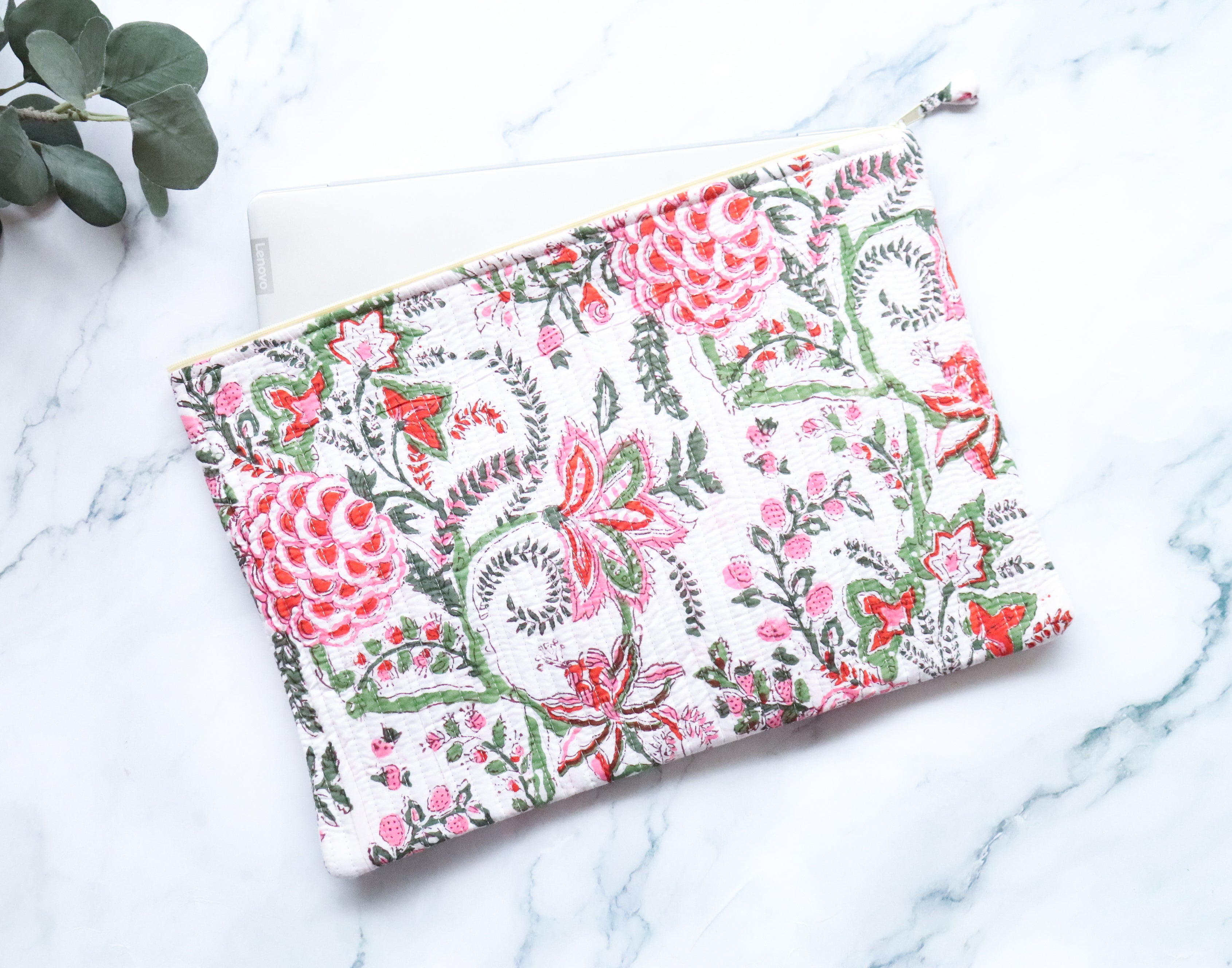White, Red & Green Laptop Sleeve