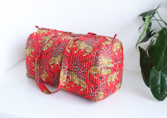 Leopard Safari Duffle Bag- Weekender Bag