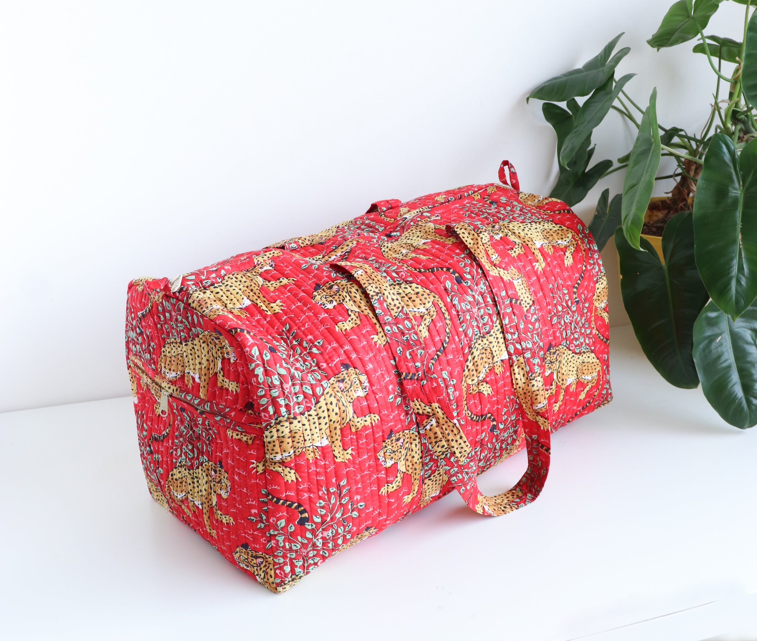 Leopard Safari Duffle Bag- Weekender Bag