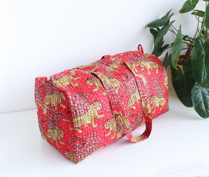 Leopard Safari Duffle Bag- Weekender Bag