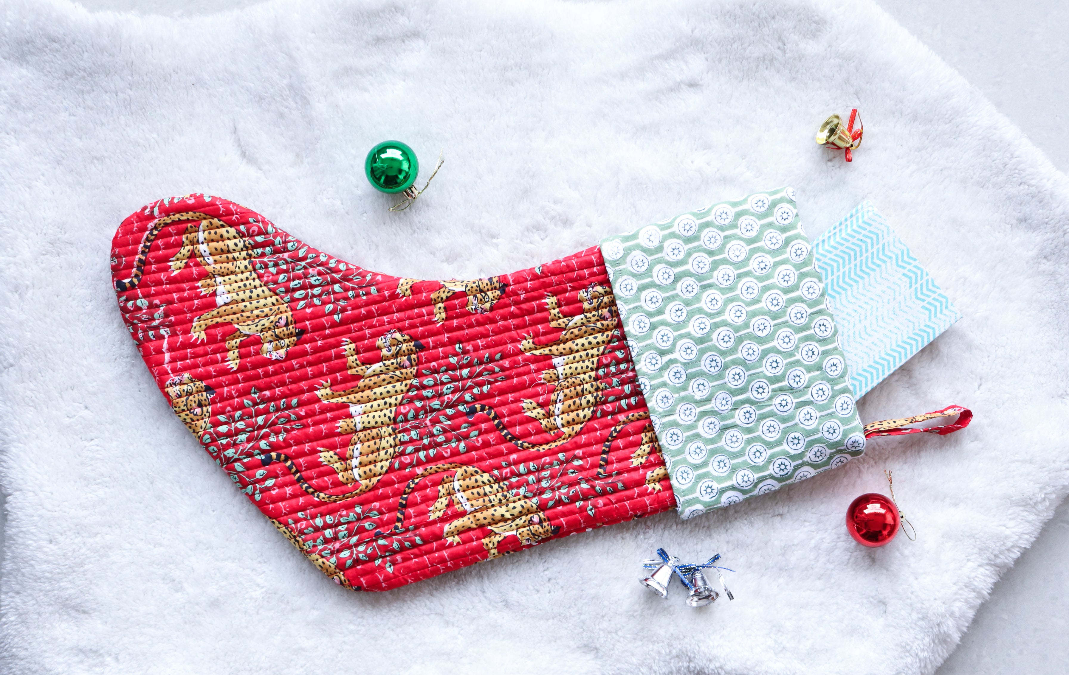Red & Green Christmas Stocking