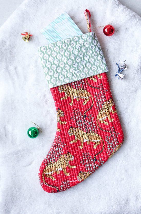 Red & Green Christmas Stocking
