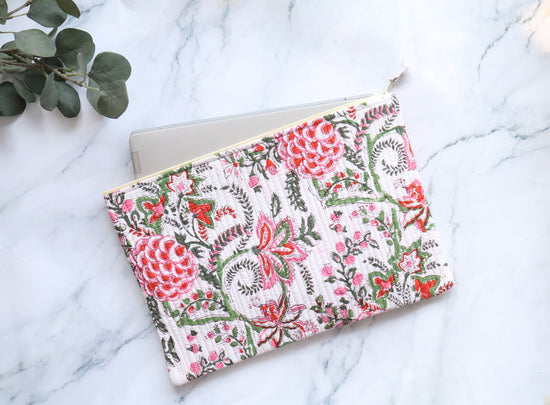 White, Red & Green Laptop Sleeve