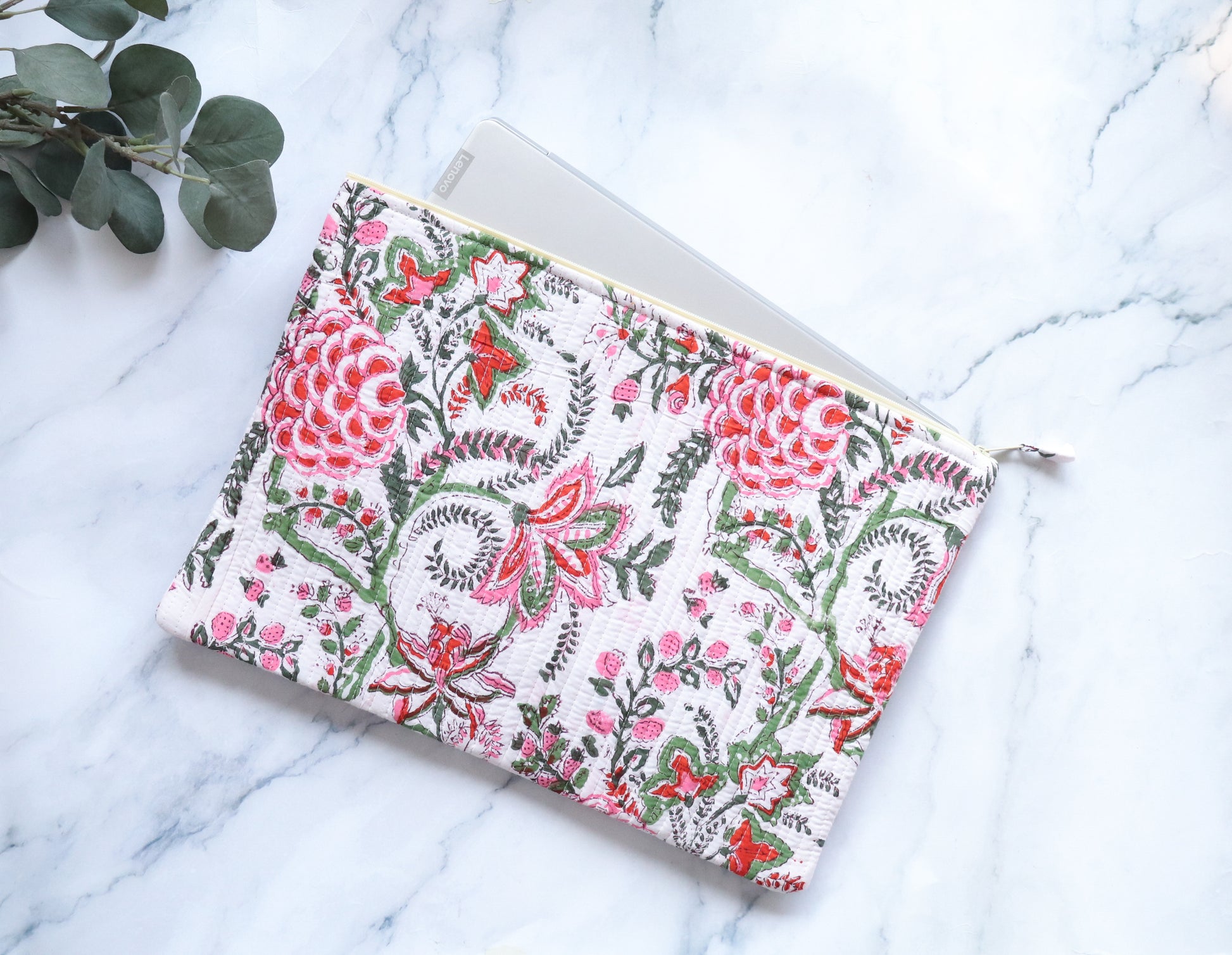 White, Red & Green Laptop Sleeve