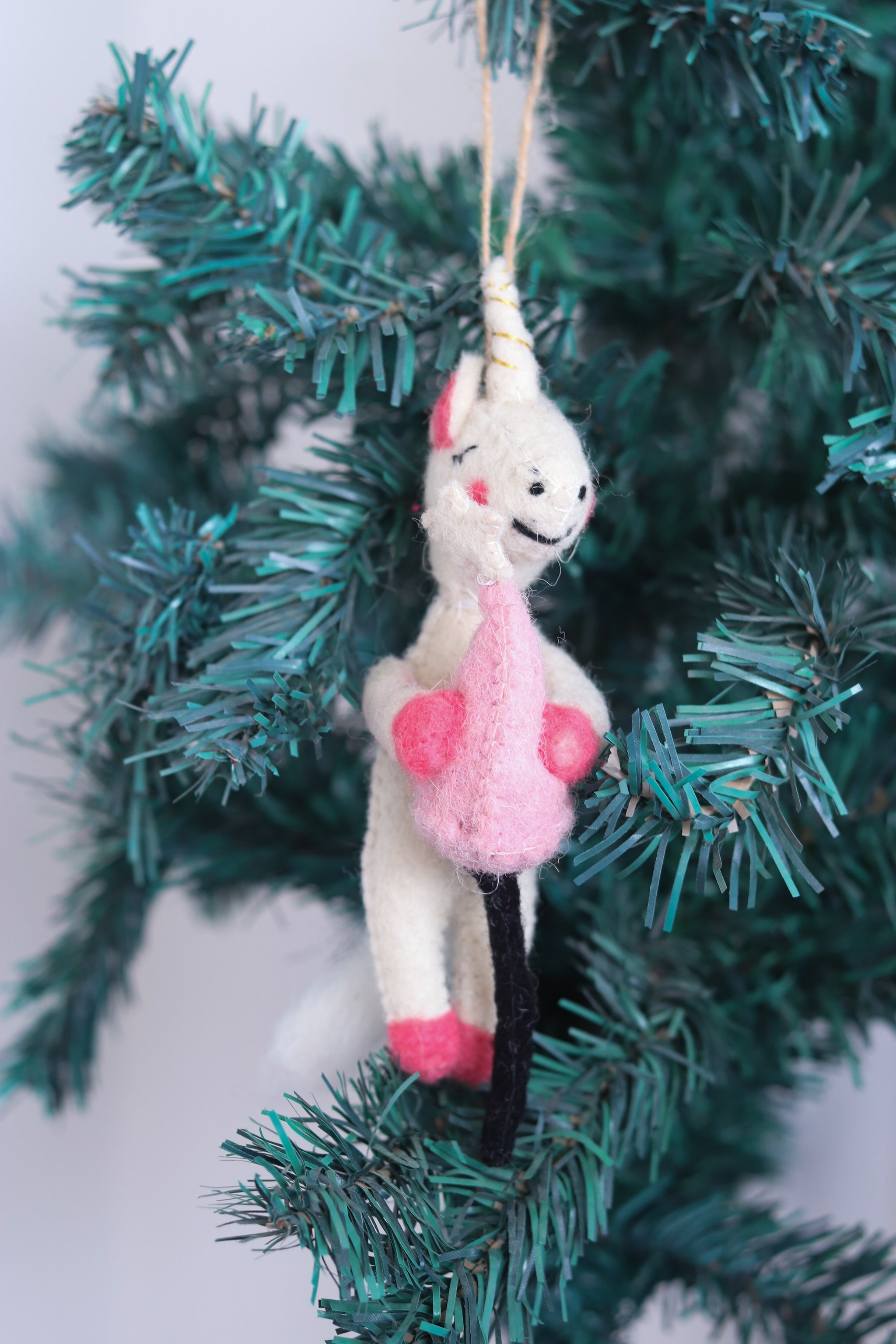 Handmade Felt Dreamy Unicorn Ornament