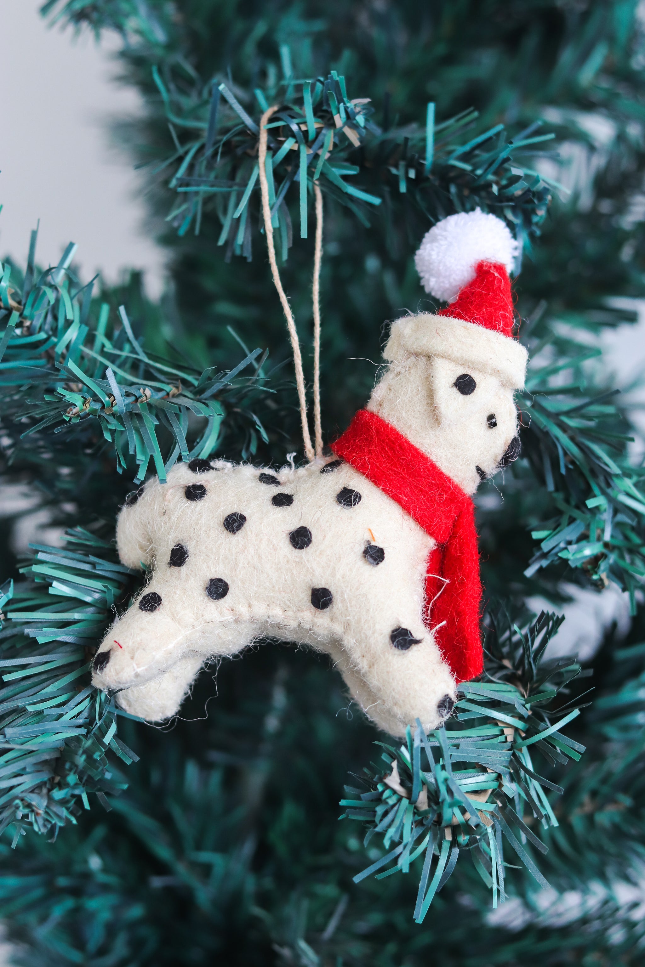 Handmade Felt Dog Ornament