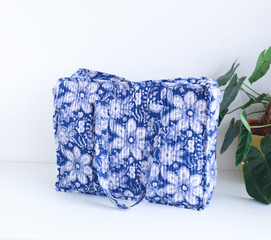 Ultimate Tote Bag - Blue Boho Travel Bag