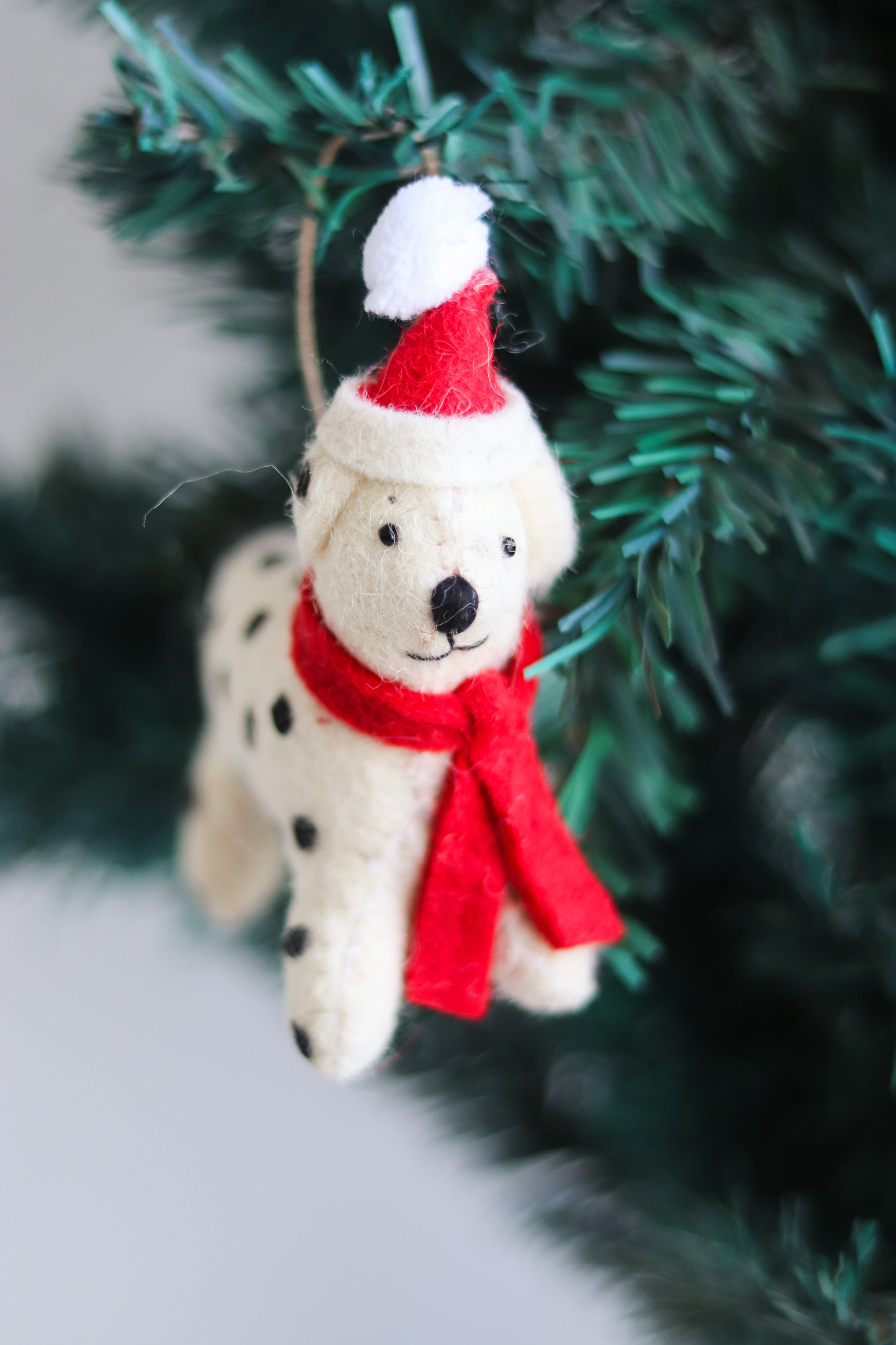Handmade Felt Dog Ornament